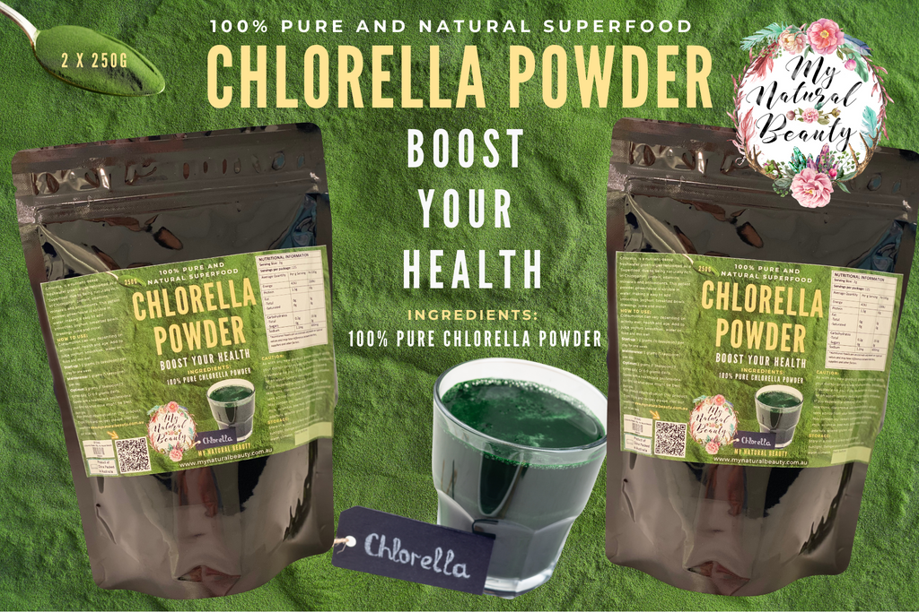 Chlorella Powder- 500g (2x 250g)     100% Pure Chlorella Powder, Nothing Added, No Fillers, No Nasties   100% Pure and Natural Superfood. Boost your health.