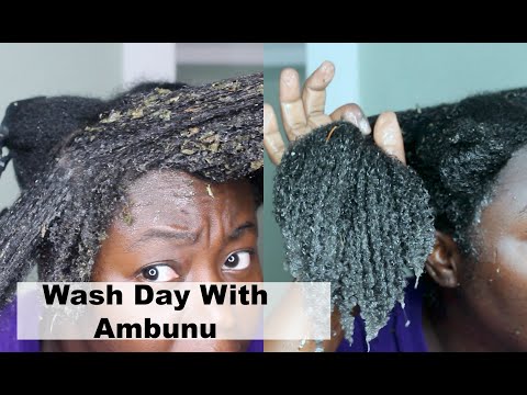 Was day with Ambunu. African herbal shampoo, great cleanser, detangler and conditioner. Great slip. Ambunu Australia. Sahel Cosmetics.