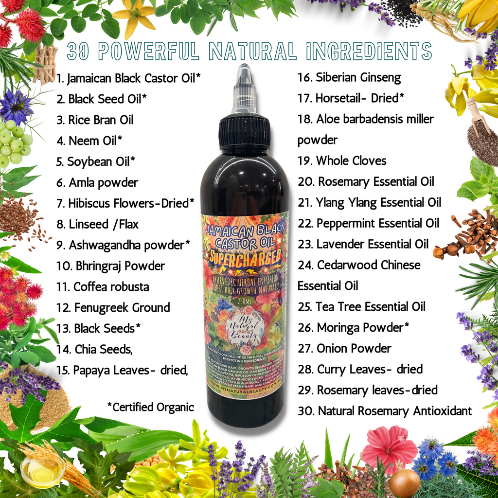 Jamaican Black Castor Oil SUPERCHARGED - Ayurvedic Herbal Infusion 250ml + FREE SCALP VITALISER BRUSH