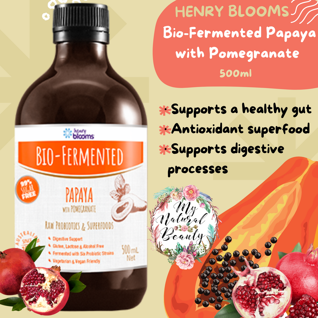 Henry Blooms Bio-Fermented Papaya with Pomegranate 500ml