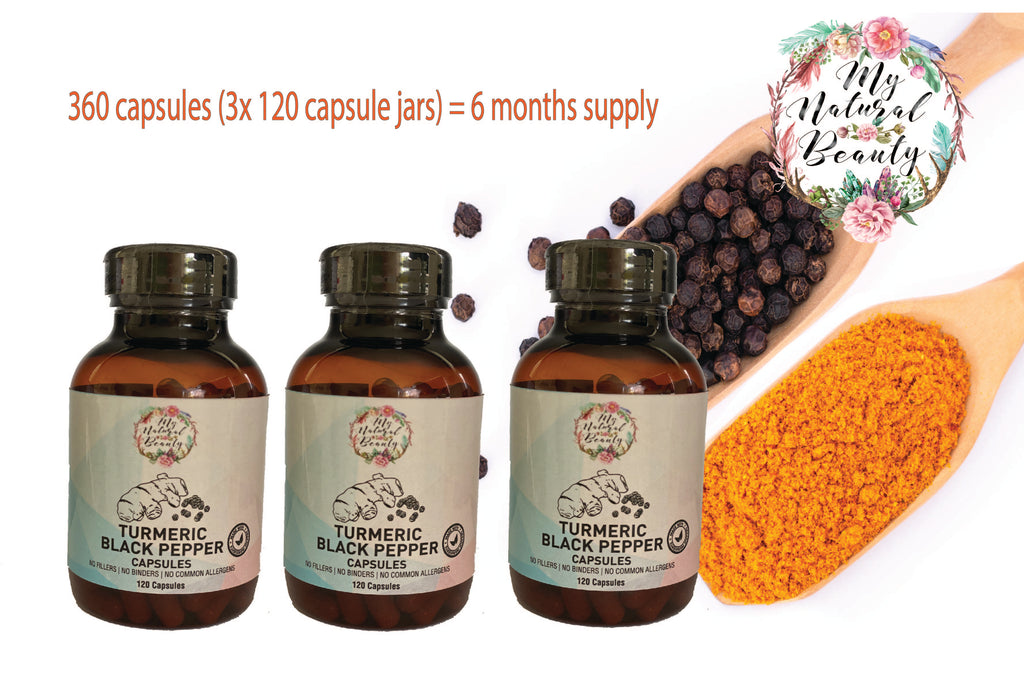 360 capsules Turmeric and Black Pepper. 6 months supply. Buy online. Free delivery.